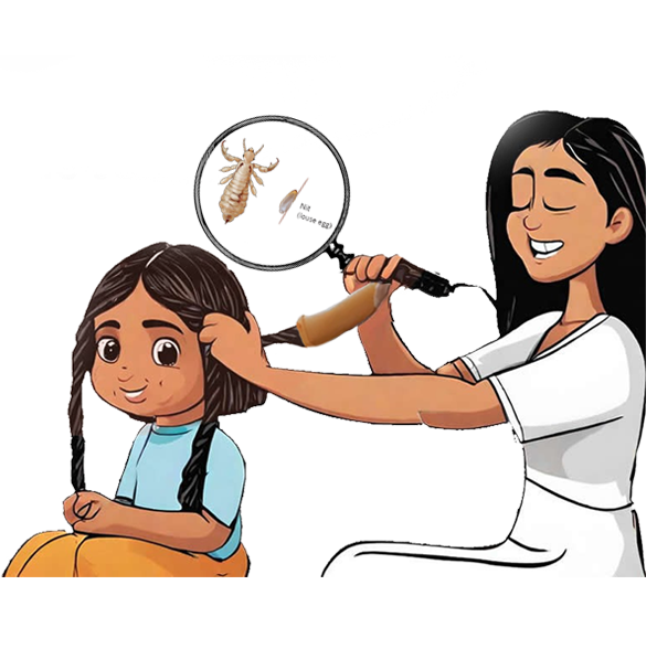 Lice treatment before and after